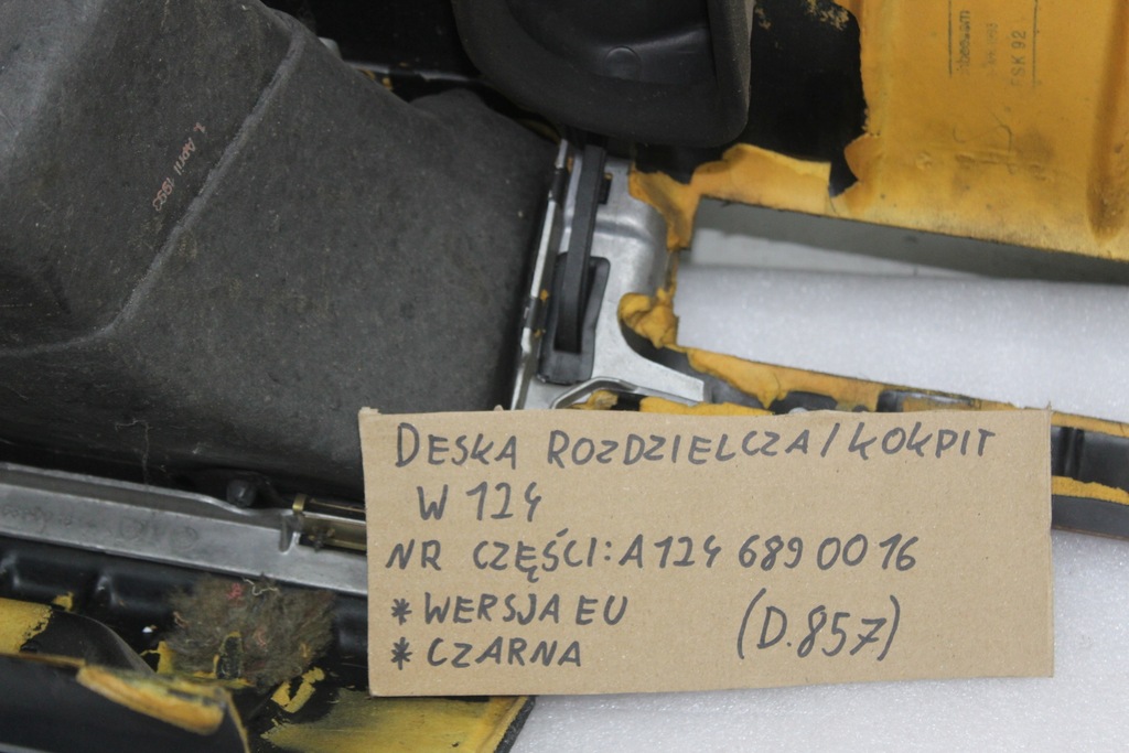 фото №16, Mercedes w124 панель приладів приладова панель приладів консоль czarna eu панель приладів