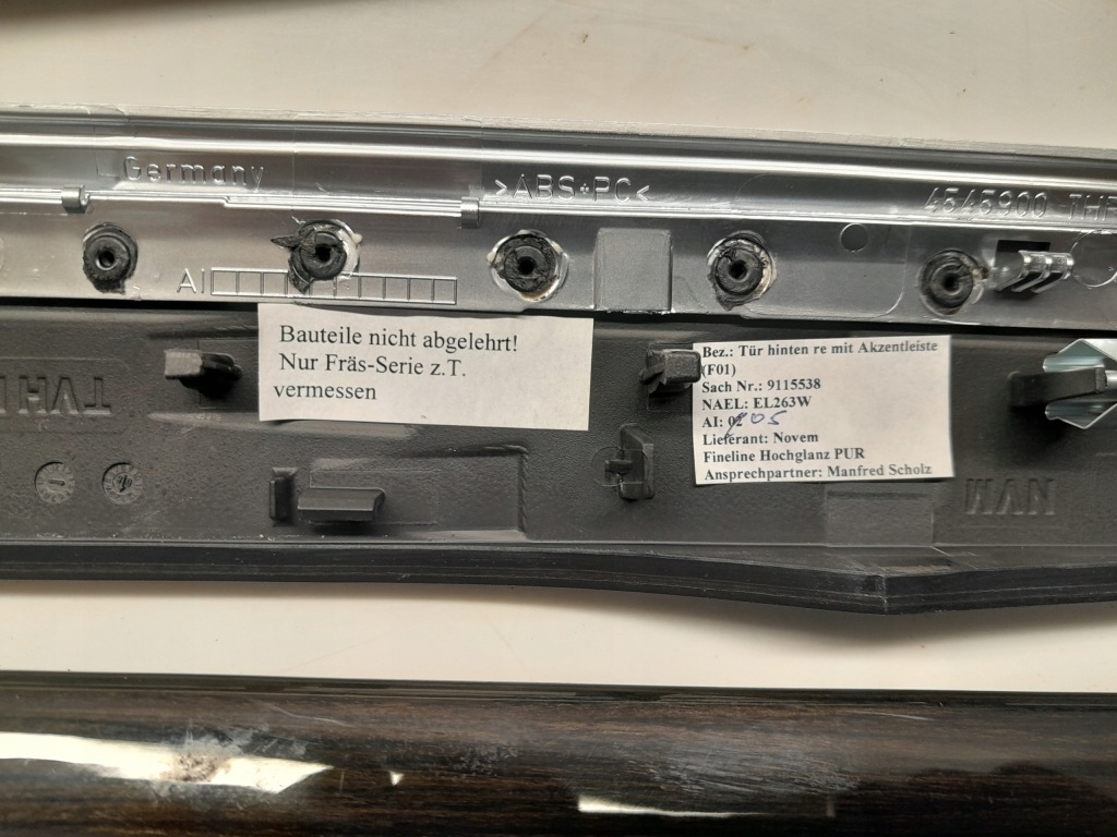 фото №12, Dekor декори накладки декоративні двері led повітропровід бардачок bmw f01 f02 seria 7