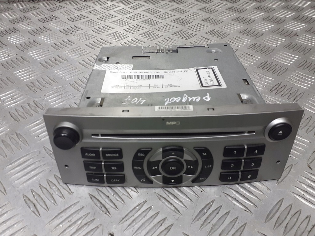 фото №1, Радіо заводський cd mp3 peugeot 407 7645110393