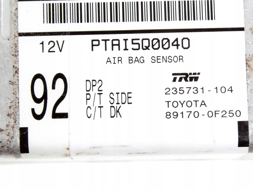 фото №7, Датчик подушок подушка безпеки toyota corolla verso ii 89170-0f250