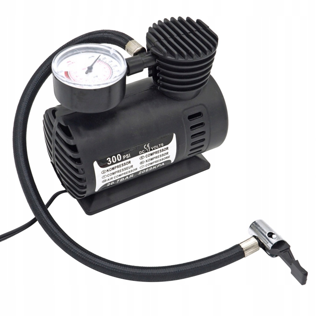 фото №9, Nowa przenośna mini 300ssi 12 v inflator inflator насос mini electric gy