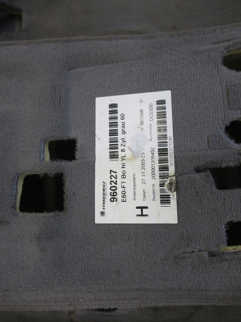 фото №6, Обшивка килимок підлога bmw e60 e61 europa сіра