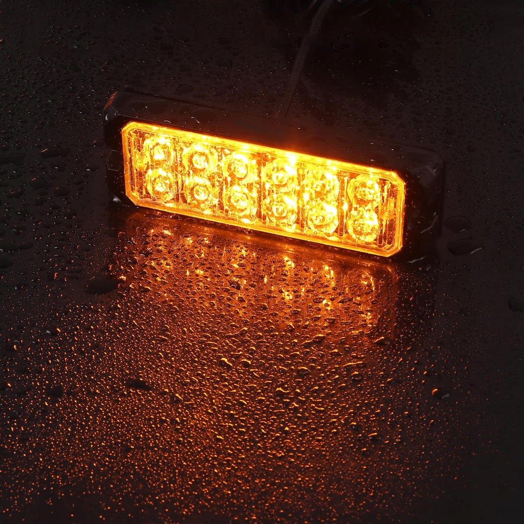 фото №6, Лампы предупредительные led эвакуатор pomoc stroboskopy kogut do решётка pomaraćzowe