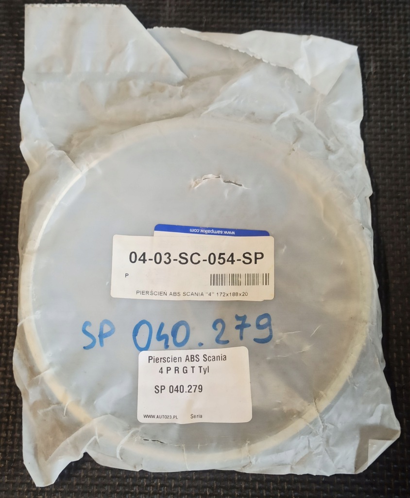 фото №1, Sp 040.279 кольцо abs scania 4 p r g t задняя
