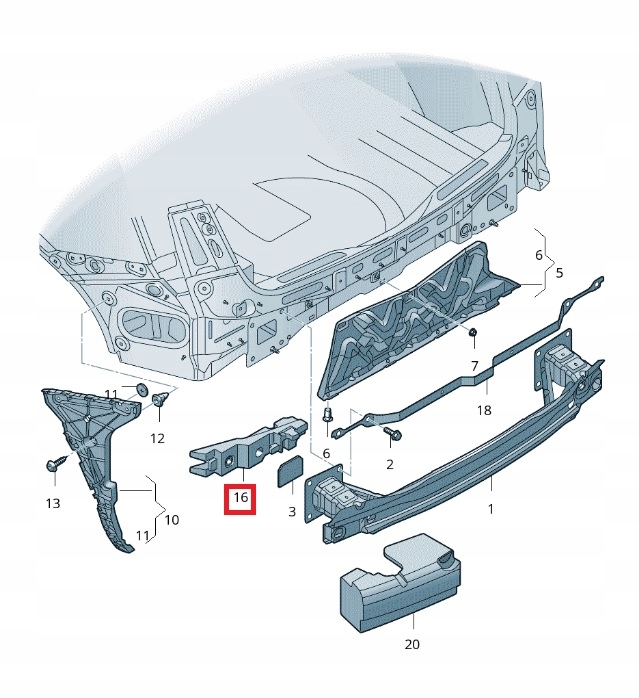 фото №11, Audi q5 ii fy 2016- абсорбер пенополистирол бампера правый задняя 80a оригинал