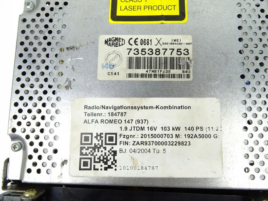 фото №3, Радио навигация gps alfa romeo 147 lift 735387753