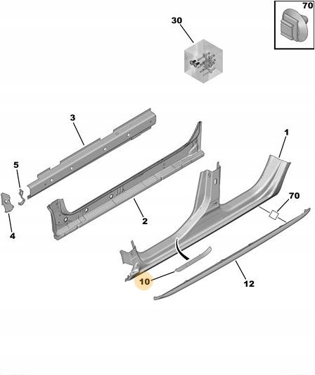 фото №2, Молдинг накладка порог