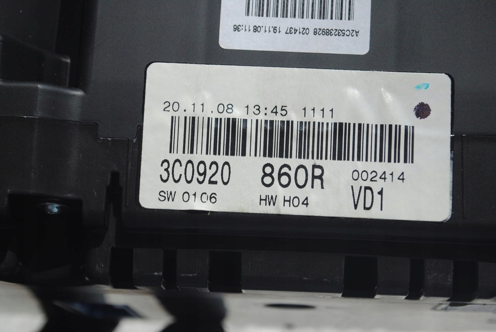 фото №6, Счетчик приборы дизель 3c0920860r vw passat b6