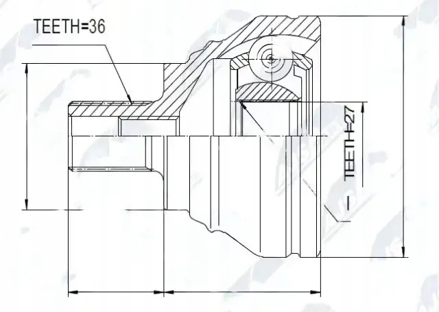 Купить Шрус  полуось npz-sk-009 nty