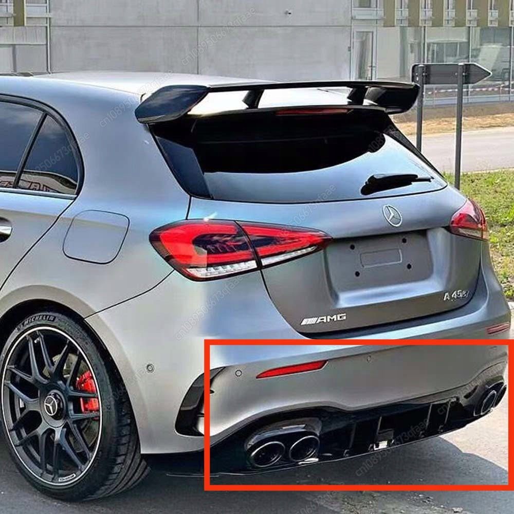 фото №1, Диффузор бампера задняя mercedes a45 mercedes w177 amg чёрный блеск