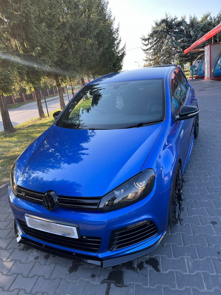 фото №3, Golf 6 r накладка передняя бампера сплиттер чёрный блеск