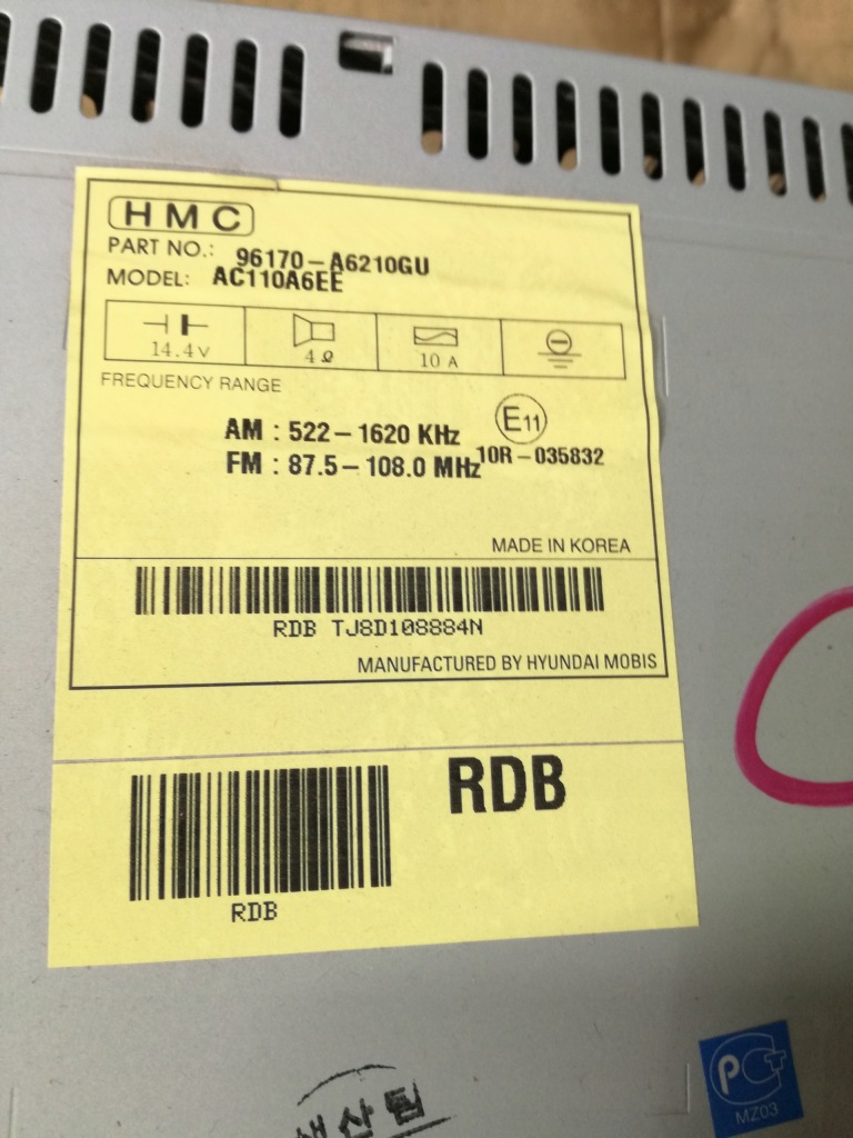 фото №8, Hyundai i30 ii 2012 -2016 rok радио cd 96170-a6210gu