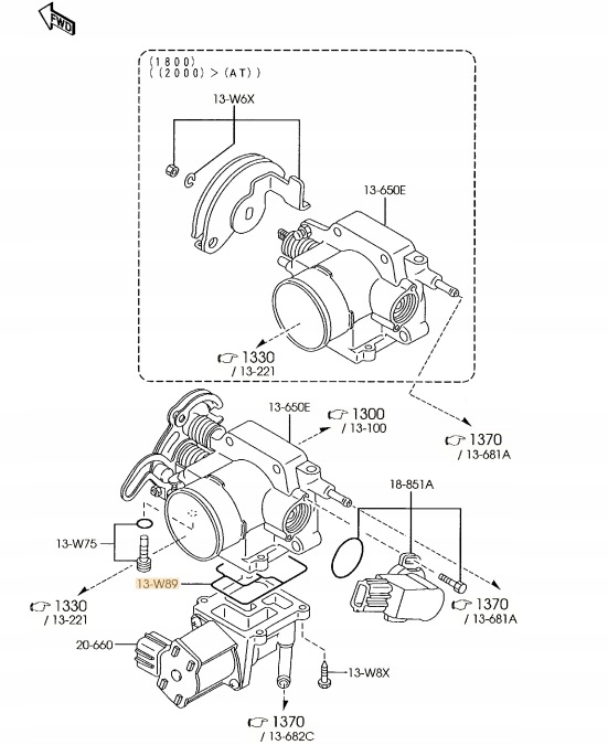 фото №1, Оригінальна прокладка дросель mazda 626 gf