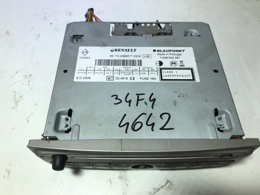фото №3, Радіо заводський renault megane iii scenic iii 281157550r радіопрогравач