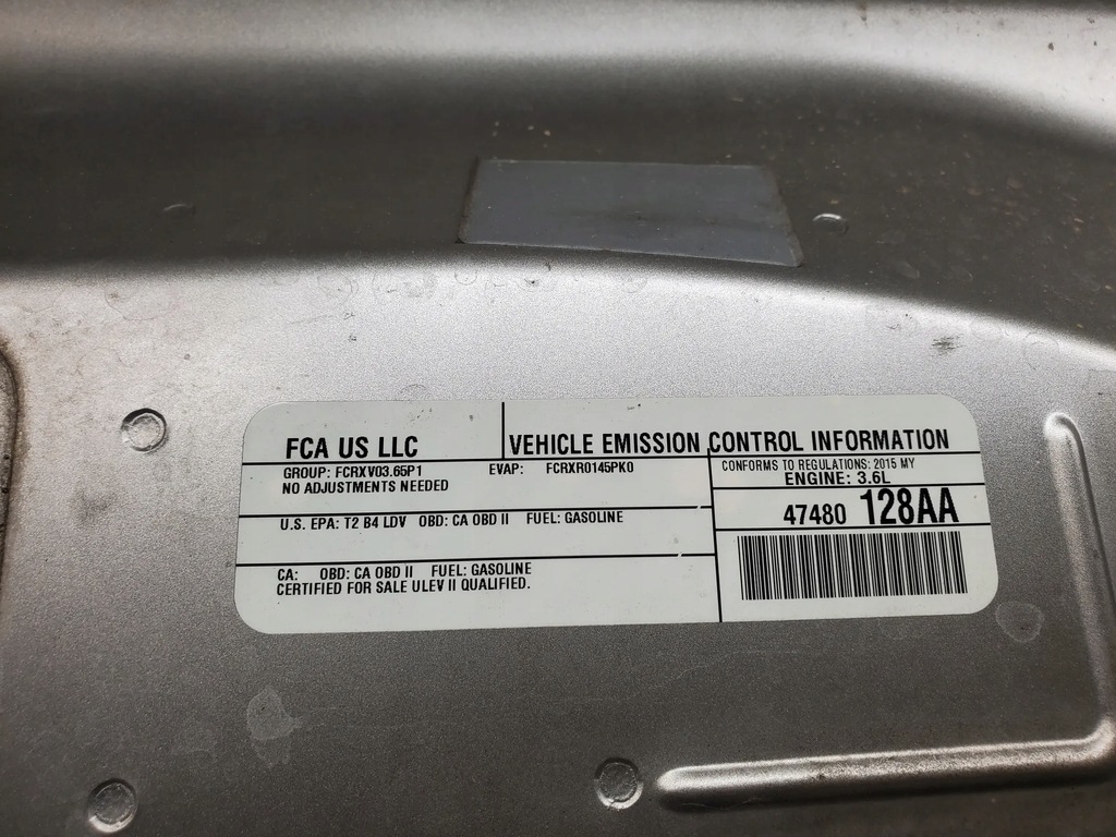 фото №8, Dodge challenger 2015-2022 капот крышка двигателя - pocięta oem