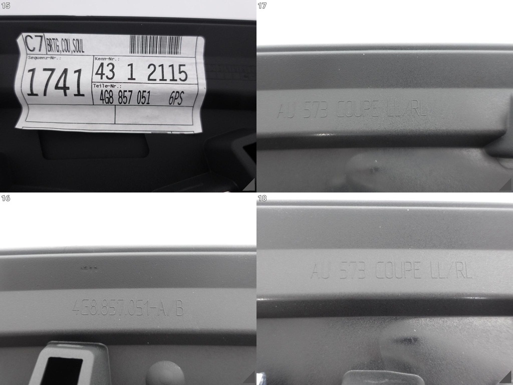 фото №10, Audi a7 s7 s-line 4g8 10-18 молдинг верхній панель приладів жабо drewno хром