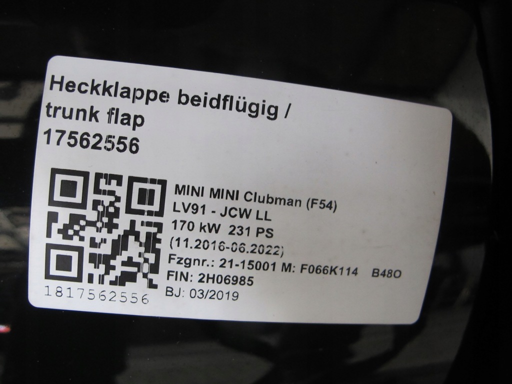 фото №4, Дверь перед задняя mini clubman f54 jcw c19