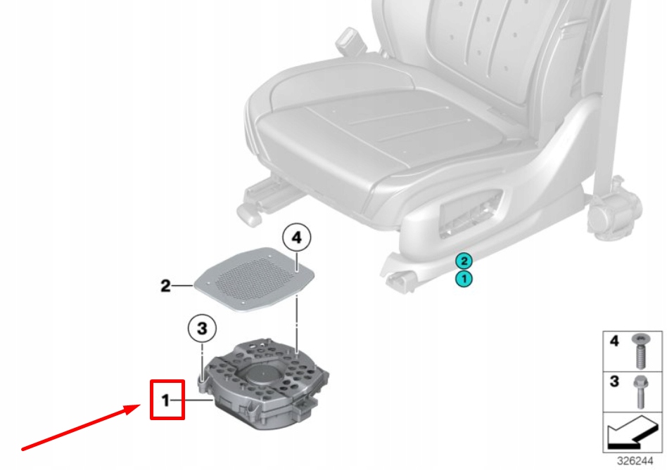 фото №1, Bmw 8 g15,f92 rear left seat центральний bass 2622471 65132622471