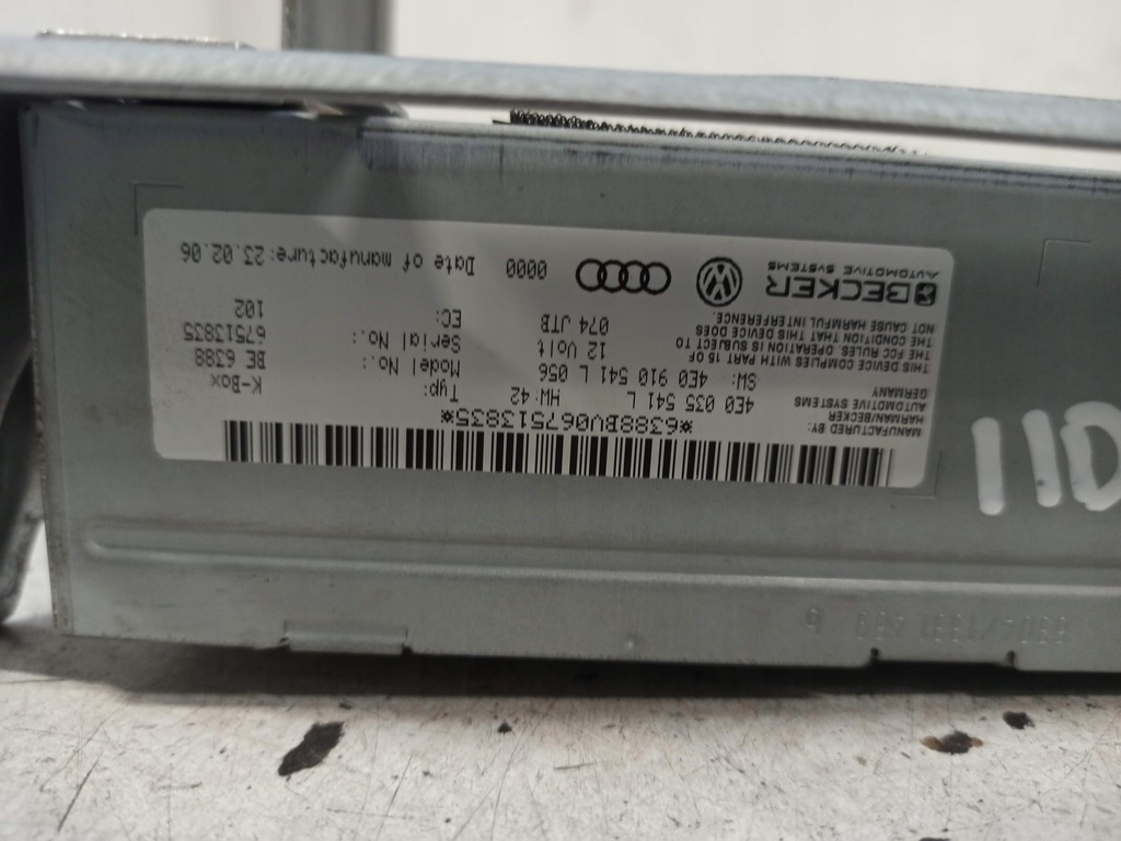 фото №3, Audi a8 d3 радіо тюнер радіо 4e0035541l 4e0910541l