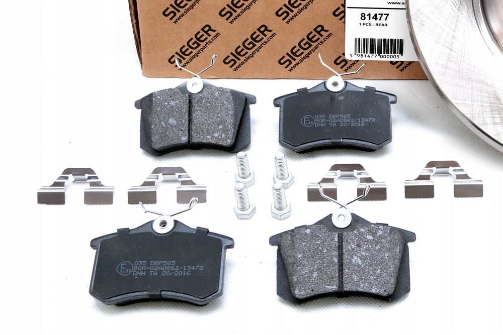 фото №7, Набор тормозные диски тормозные 255mm + тормозные колодки задняя vw golf vi 2008-2012r.