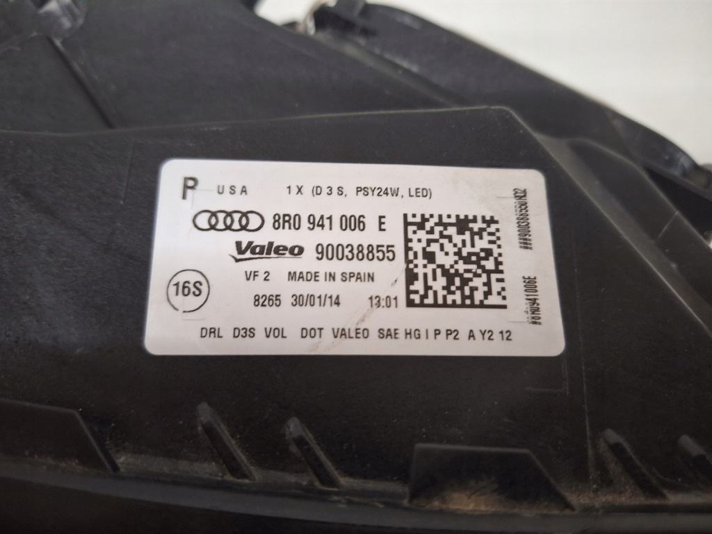 фото №12, Audi q5 8r lift 2014 лампа права ксенон фара перед 8r0941006e usa