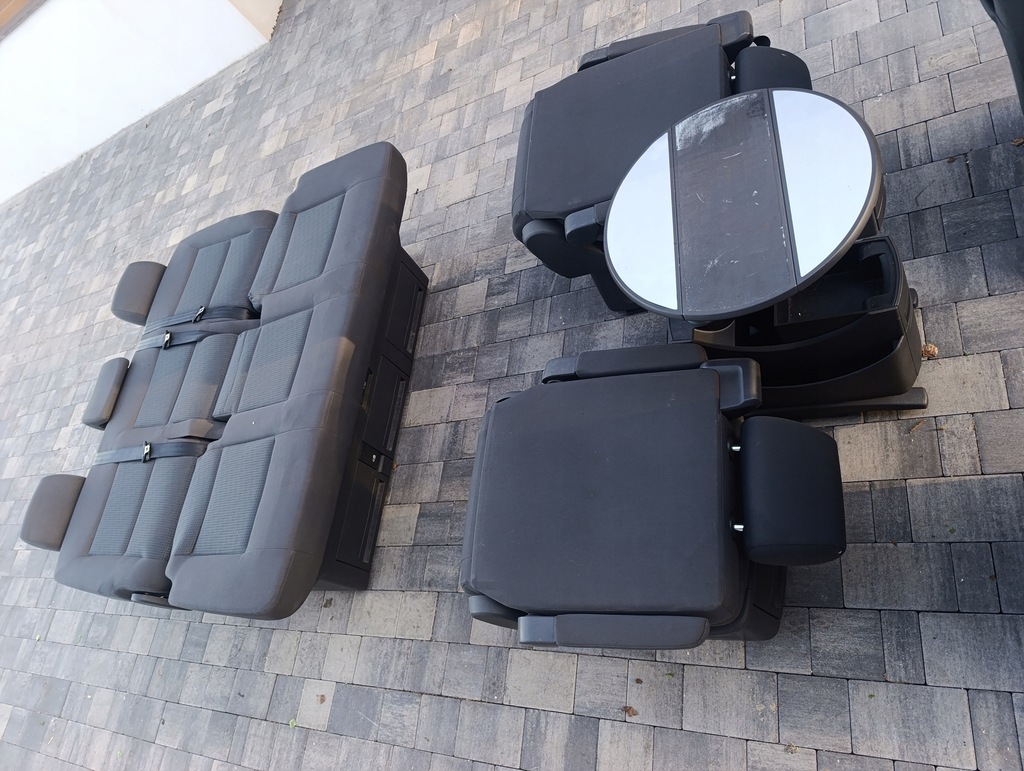 фото №13, Vw t5 t5 lift t6 комплект сидений сиденья multivan stolik заднее сиденье антрацит