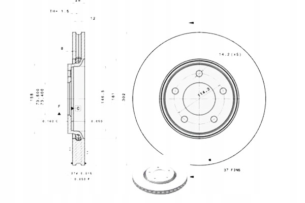 фото №1, Диск гальмівний. chrysler voyager iv 00-08
