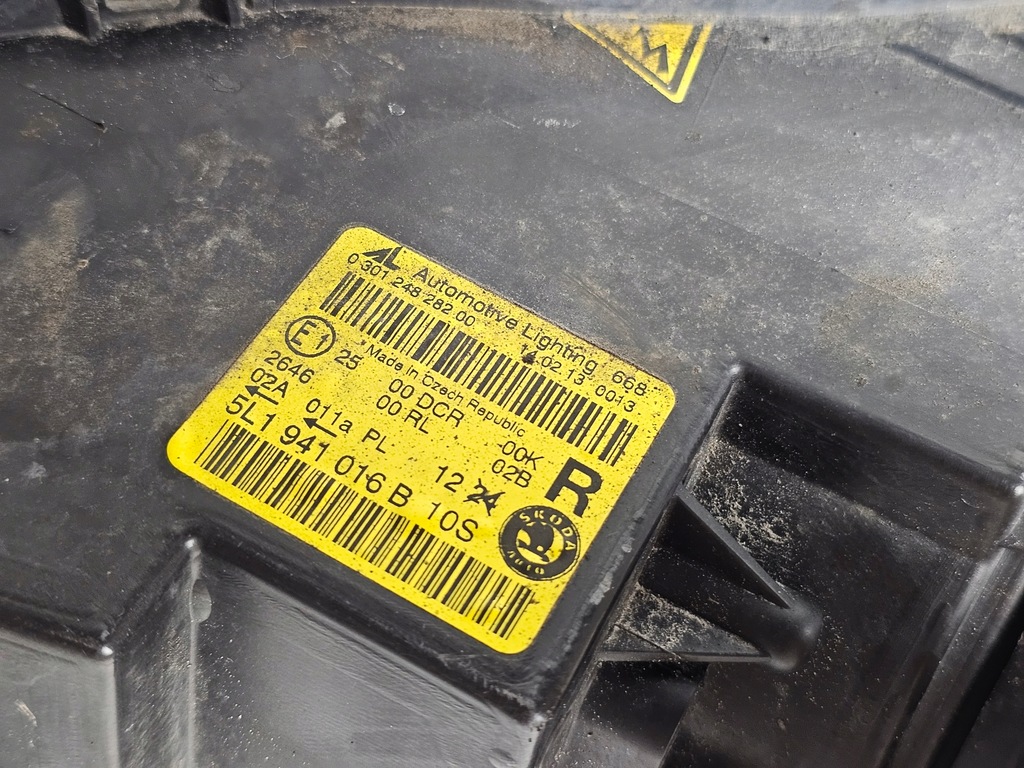 фото №11, Лампа фара перед правая правый skoda yeti ксенон europa 5l1941016b