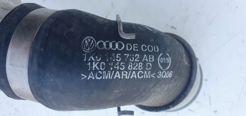 фото №4, Vw eos 2.0 труба інтеркулер 1k0145828d
