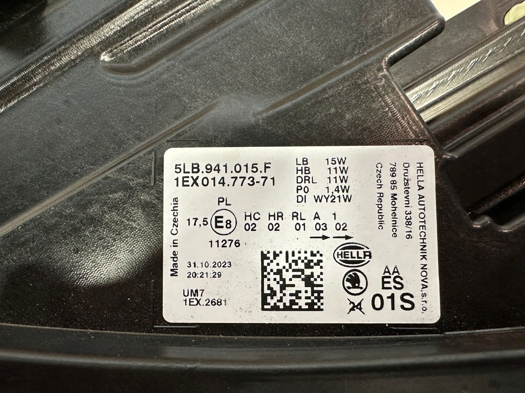 фото №12, Skoda enyaq 5lb led лампа права ліва передня перед