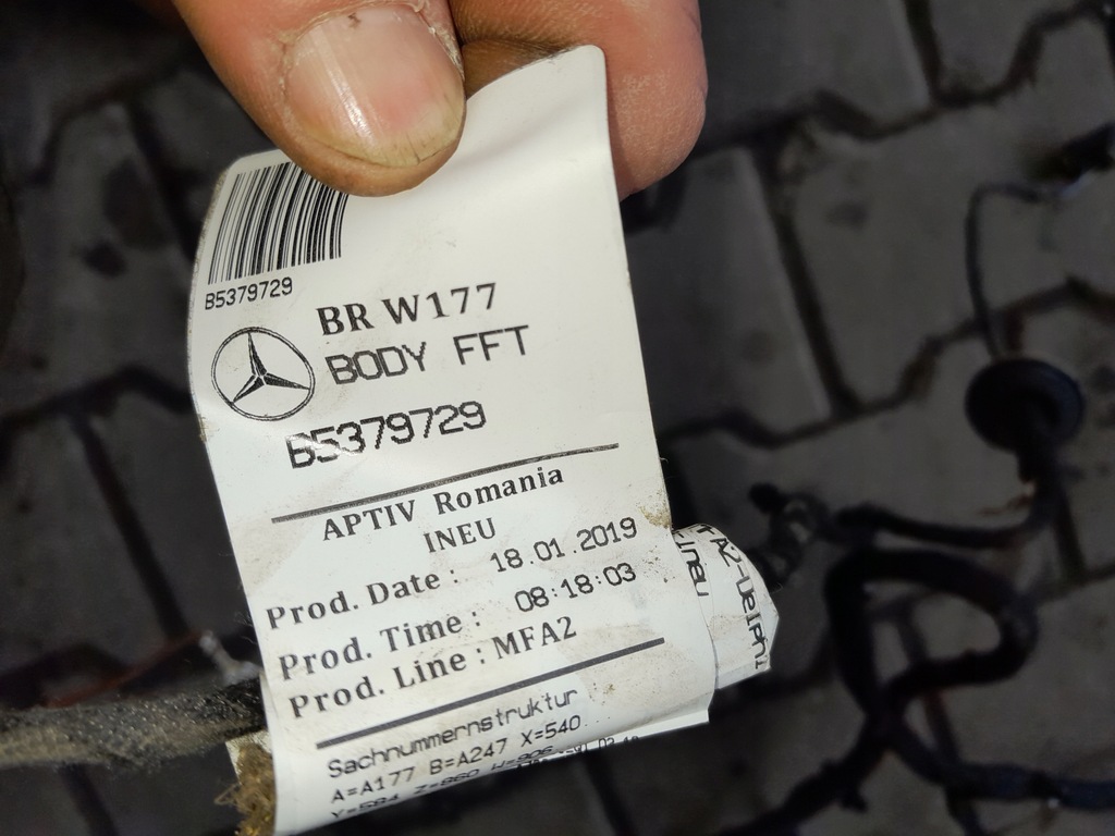 фото №10, Mercedes a177 w177 1.3 джгут салону запобіжники кришки задня комплект