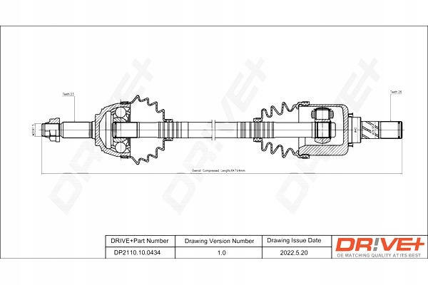 Купить Drive+ приводной вал приводная nissan note 06-12 l