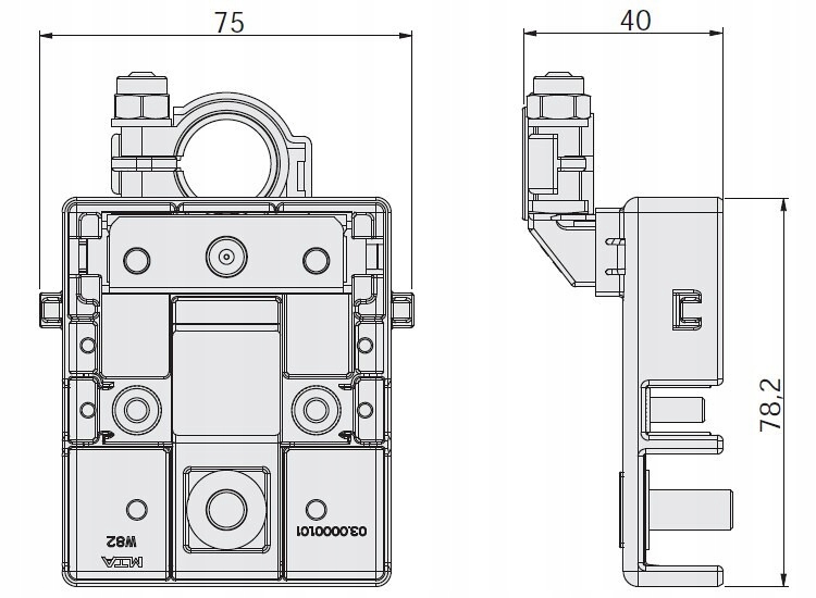 фото №3, Клемма плюсовая комбинированная fiat renault scenic корпус предохранитель megaval