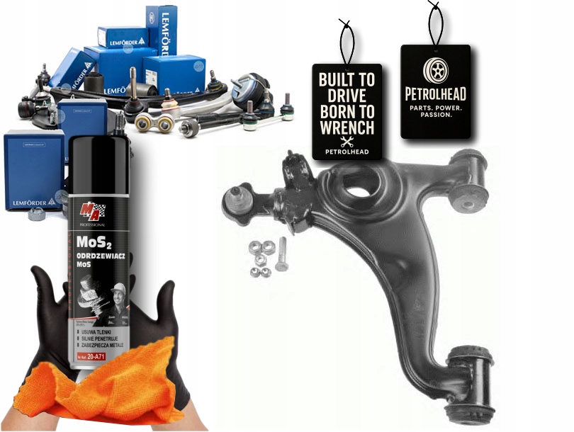 фото №1, Рычаг mercedes перед w124 le нижний lemforder #petrolhead pro+ kit1