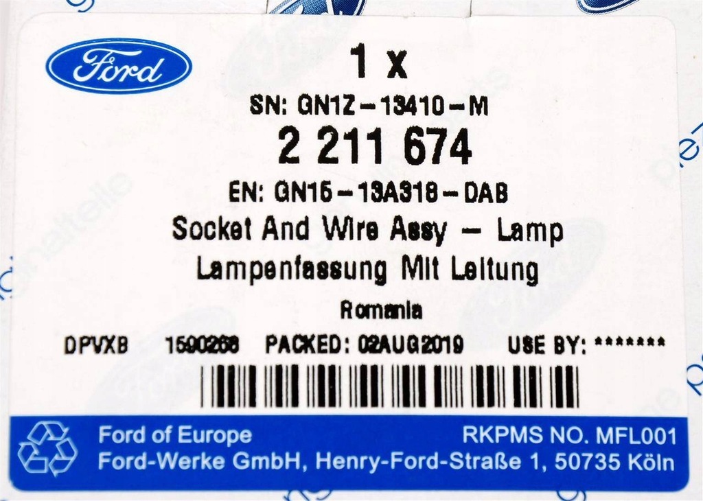 фото №14, Жгут противотуманной фары ecosport 17- версия europa_ 2211674 _ gn15-13a318-dab