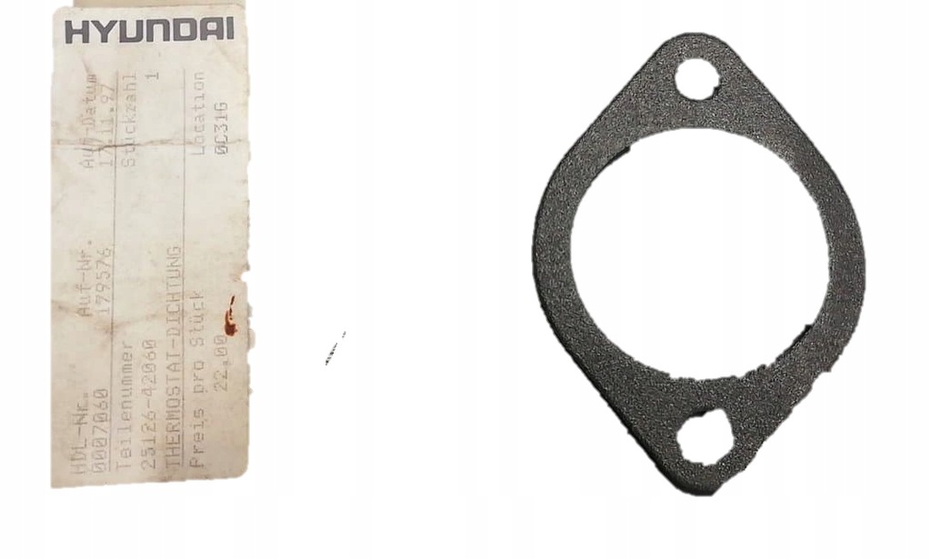 фото №1, Hyundai h-1 прокладка термостата nowa оригинал