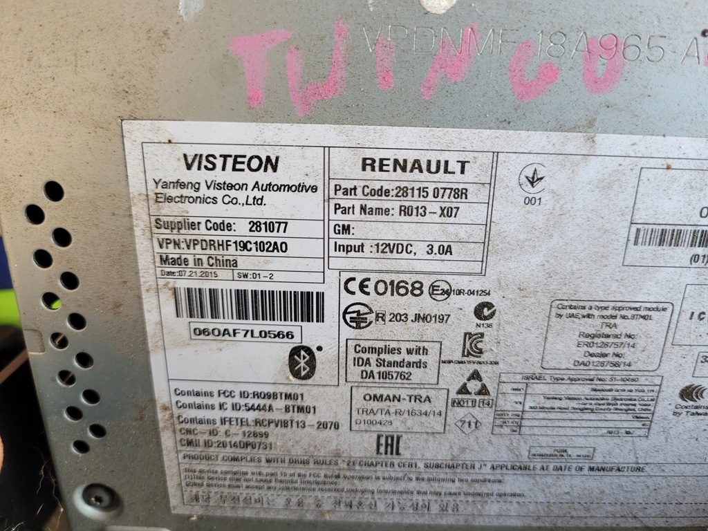 фото №5, Радіо радіопрогравач renault twingo iii 281150778r