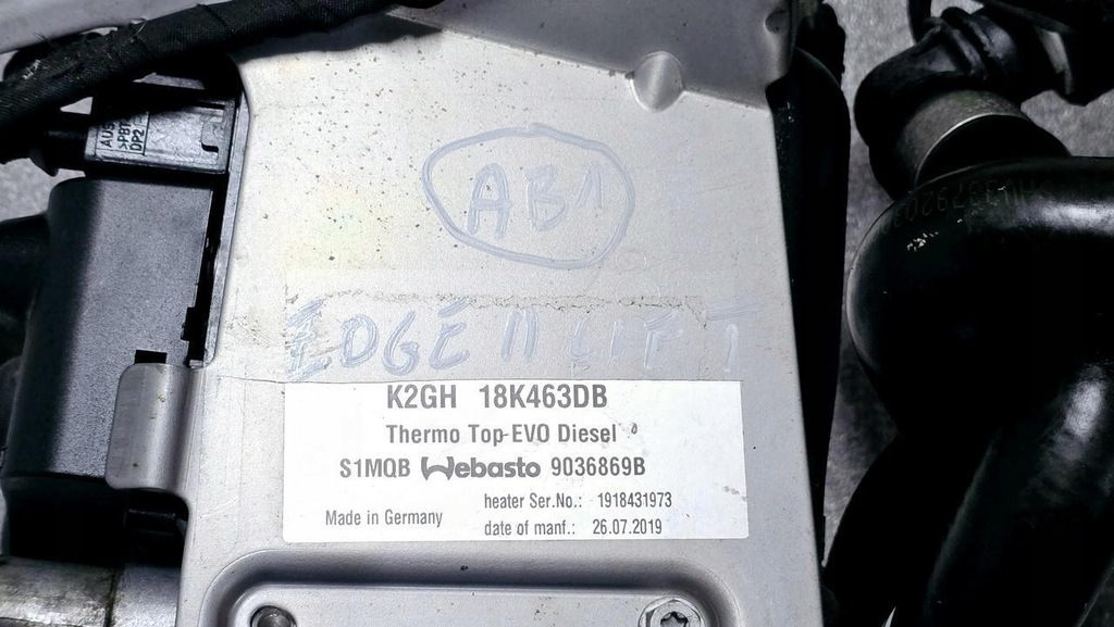 фото №7, Webasto обігрівач стояночний ford edge mk2 2.0 tdci lift k2gh-18k463-db qq