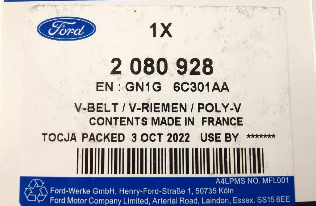 фото №5, Ремень приводной ford focus 2018 -/ ka 2016- 2080928