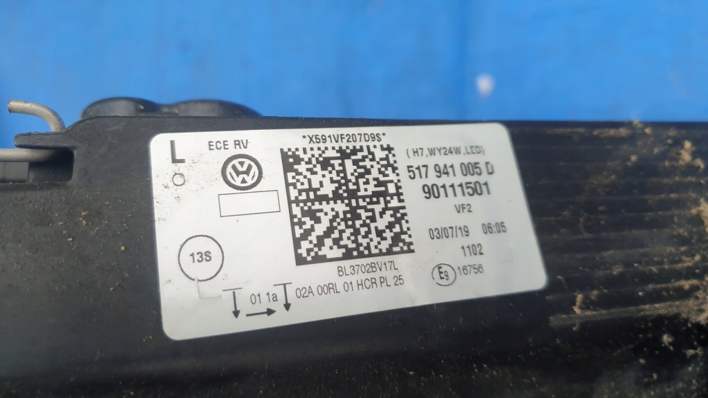 фото №7, Vw golf sportsvan lift 17 2017 лампа передняя левая