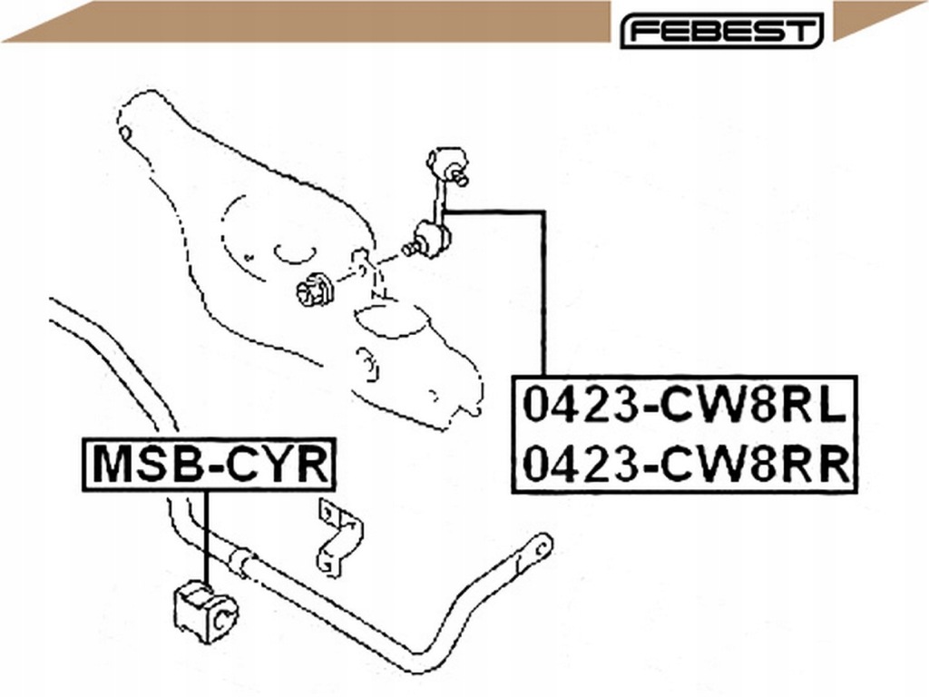фото №2, Febest тяга з'єднувач стабілізатора chrysler sebri
