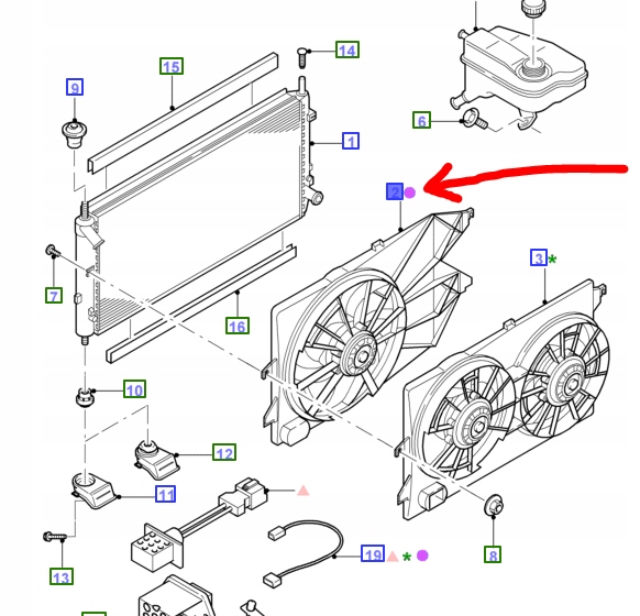 фото №1, Вентилятор радиатора ford mondeo mk3 2003-07