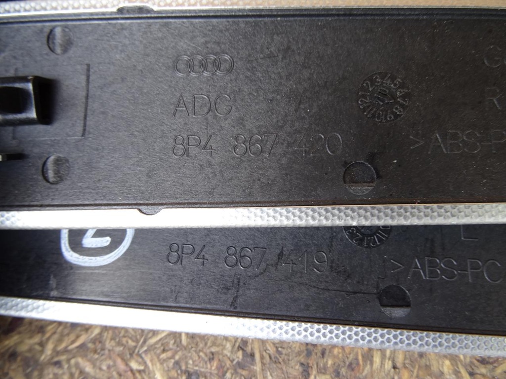 фото №8, Audi a3 8p 8p4 5d sportback накладки декори двері рамка автоматична коробка передач rybia łuska