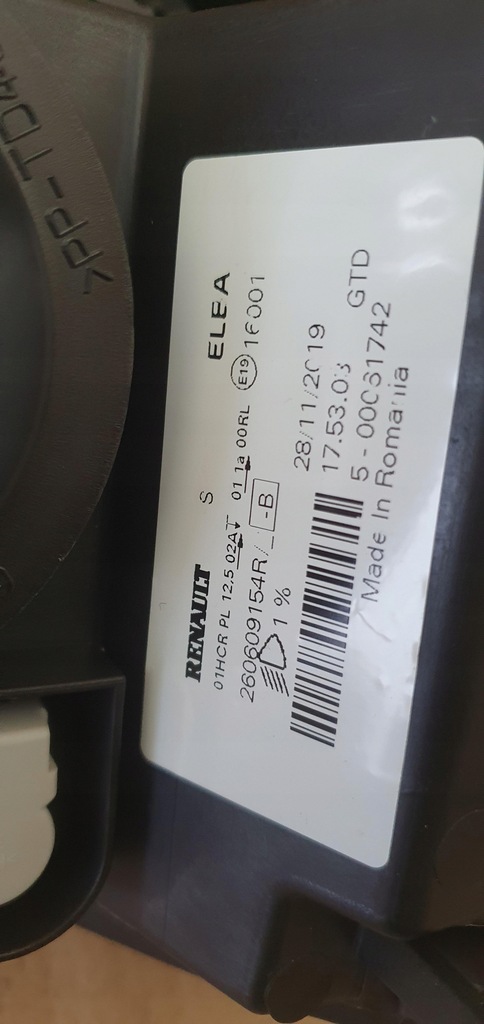 фото №7, Лампа левый перед передняя led dacia sandero ii lift 260609154r