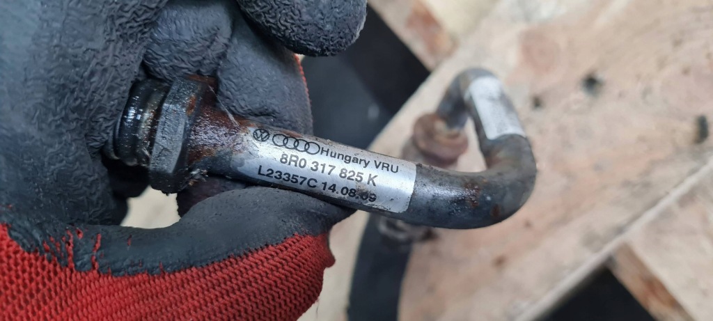 фото №13, Q5 8r шланг трубки провода масла коробки 3.0 tdi 8r0317825k 8r0317826h