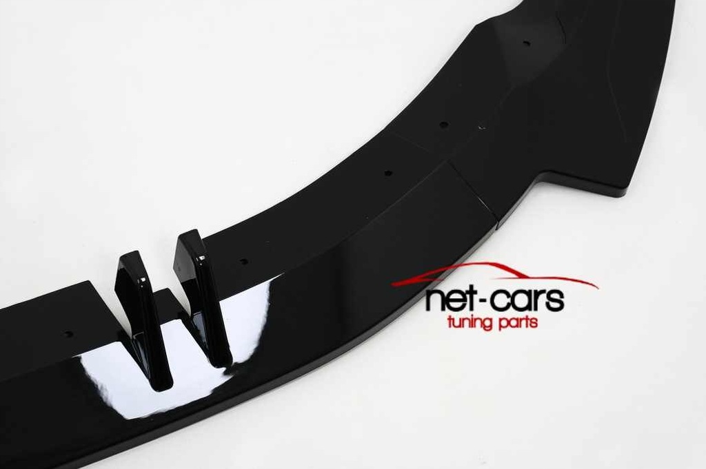 фото №10, Спойлер накладка бампер перед audi q8 sq8 18- обычный бампер чёрный блеск