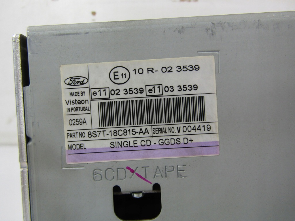 фото №3, Ford galaxy mk2 mk3 радіо 8s7t-18c815-aa