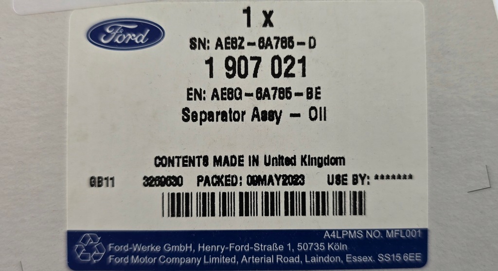 фото №7, Сепаратор масла вентиляция картера b-max 12- / c-max 15-19 _ 1907021 _ ae8g-6a785-be