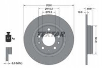 фото №1, Textar 92125603 тормозные диски тормозные задняя mazda 6 02-