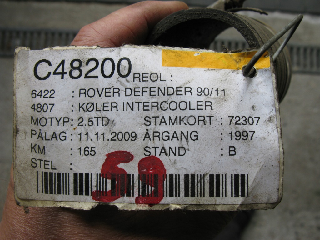 фото №5, Land rover defender 2,5td шланг труба интеркулер turbo